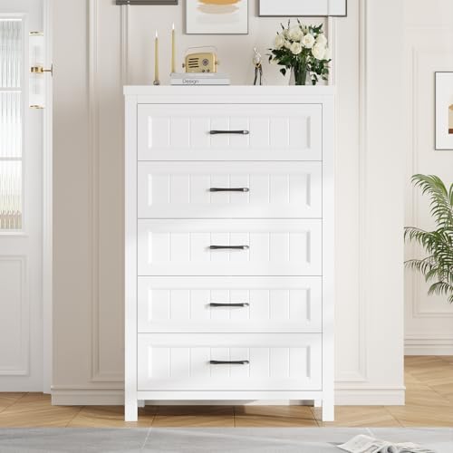 Jocoevol 5 Drawer Dresser for Bedroom - Farmhouse 44.9