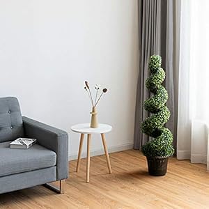 Goplus4ftartificialboxwoodspiraltopiarytreefakegreeneryplantsleavescementfilledplasticflowerpotdecorativetreesforporchhomeofficeindooroutdoor Urban Country Home Decor Goplus 4 ft artificial boxwood spiral topiary tree fake greenery plants leaves cement filled plastic flower pot decorative trees for porch home office indoor outdoor urban country home decor
