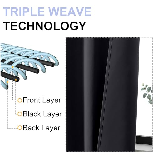 Simplebrand SESMWGRP4063SET2BLK Ava Halloween Black Blackout Curtains thumb #4