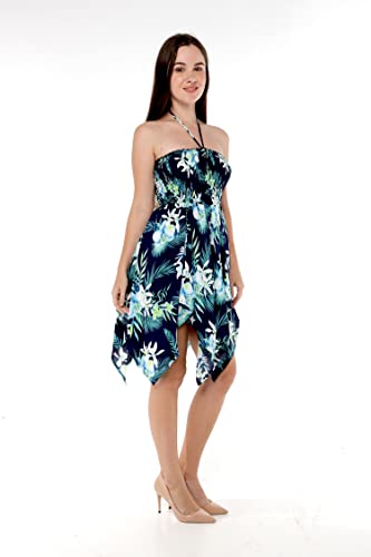 Image of Family Matching Hawaiian Clothes, Orchid Breeze Navy | Lightweight 100% rayon • Family matching outfits • Beach vacations • Luaus • Cruises • Family photos