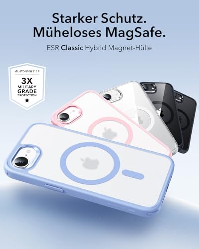 ESR Classic Hybrid für iPhone 17e/16e Hülle, Matt Hellblau – Ansicht 2