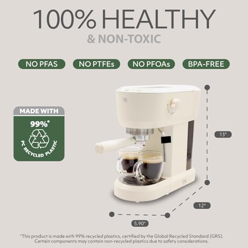 Image of WILLOW - Fully Automatic Espresso Machine, Compact Espresso Machines with Steam Milk Frother, 15 Bar Coffee Maker, 1350W, Cream White