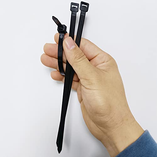 Zip Ties 250 Pcs 8 Inch Cable Zip Ties Heavy Duty With 80 Lbs Tensile Strength, Premium Plastic Wire Ties, Uv Resistant Cable Ties, Self-Locking Black Nylon Cable Tie Straps #TOP3