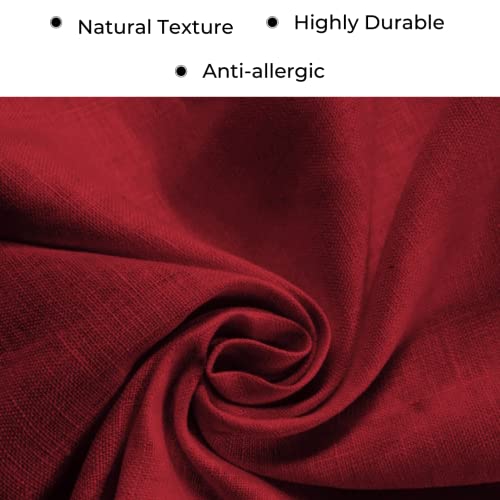 D'Moksha Homes Christmas Table Runner 100% Pure Linen Hemstitch Table Runners Machine Washable- Thanksgiving, Xmas Holidays - Image 4