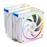 ID-COOLING FROZN A620 ARGB White - 6.1' Height White Dual-Tower Air CPU Cooler with ARGB Lighting, 6×Ф6mm Heatpipes, Dual 120x120x25mm FDB Fans, TDP 270W, Intel & AMD (154mm in Height)