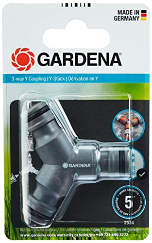 Gardena Y-piece: Pour la branche de tuyauterie, la connexion à la courbe de tuyau à la transition de tuyaux de 19 mm (3/4 Pouce) à 13 mm (1/2 Pouce), pour la même utilisation d'une source d'eau (2934-20)