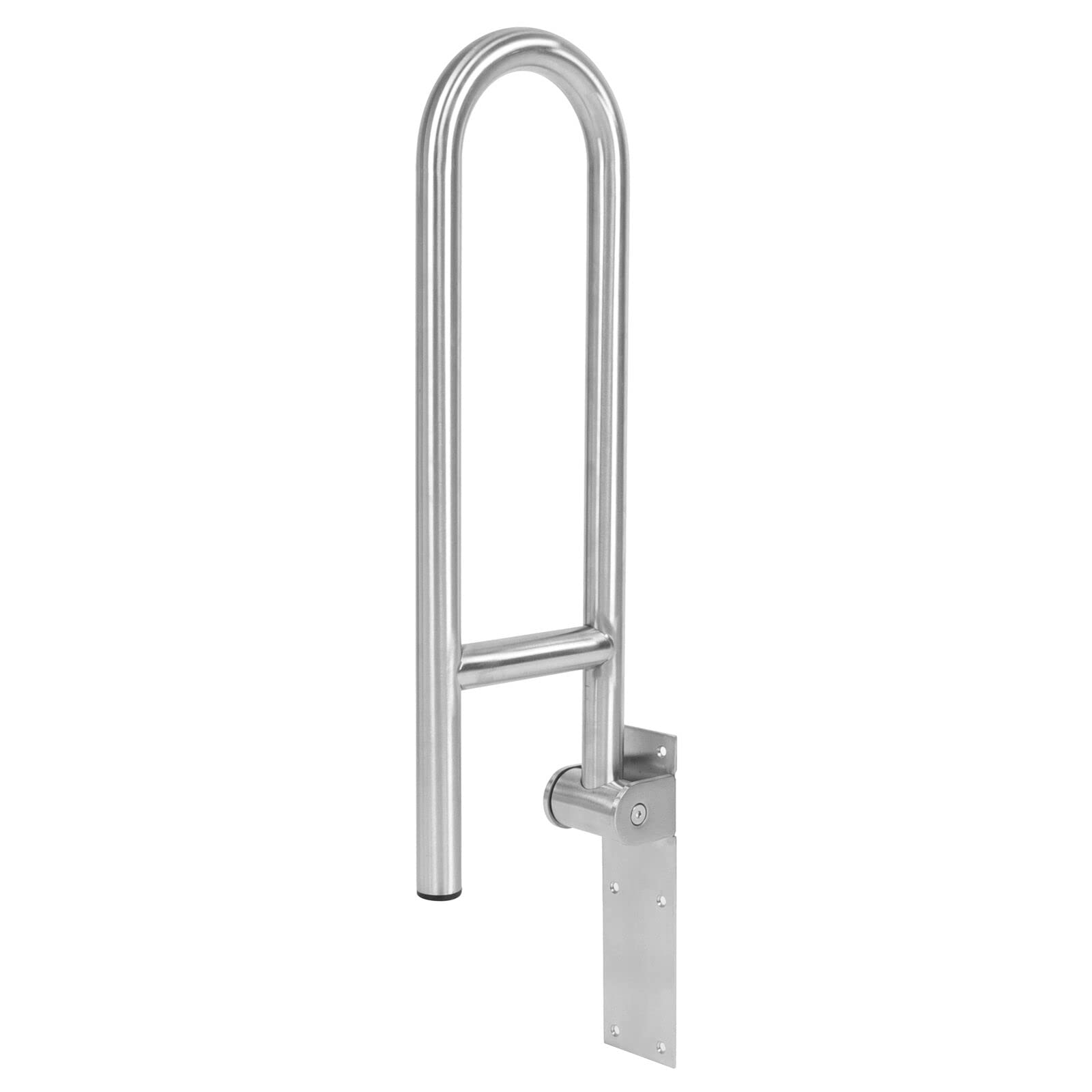 80cm Barra de Apoyo para Inodoro, Plegable Baño De La Barandilla Antideslizante Montaje en Pared Mango de Agarre para Inodoro para Ancianos Discapacitados y Mujer embarazada