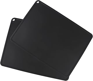 AITIAO 2PCS 3D Printer Silicone Slap Mat Protection Pad 410 X 310mm/16x12 inch Clean Up or Resin Material Transfer to Protect Work Surface for Photon S DLP SLA LCD 3D Printer Accessories Black