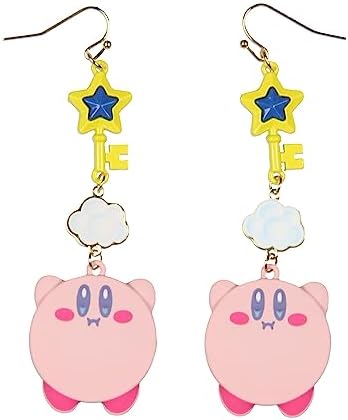 Kirby Dangle Earrings Cloud Key And Character Jewelry Fashion Earrings 1 Pair image 4