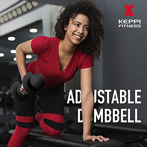 Keppi Adjustable Dumbbells Set-25Lb Pair Dumbbells With Anti-Slip Metal Handle For Exercise & Fitness Fast Adjust Weight For Full Body Workout Fitness… #TOP4