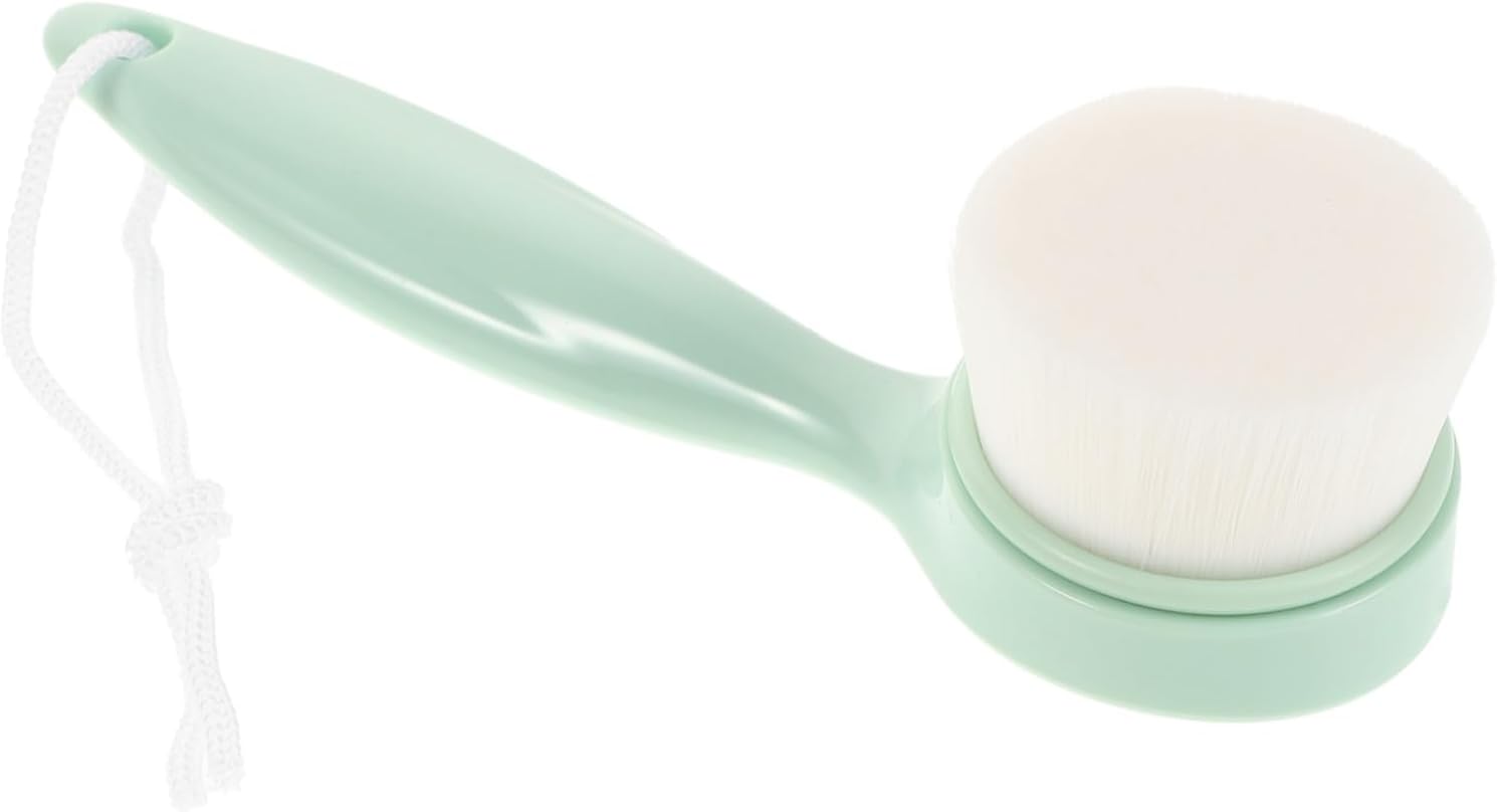 PartyKindom Facial Cleansing Brush with Ergonomic Handle Soft Bristles for Gentle Exfoliation for All Skin Types for Family Skincare Routine Travel Friendly Face