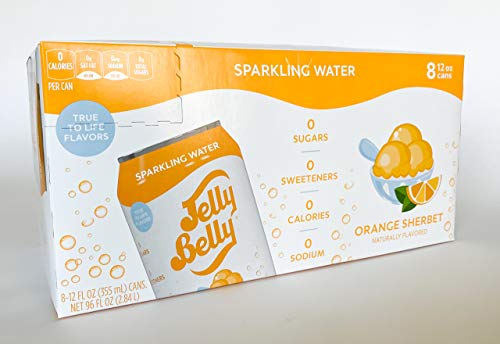 image for Jelly Belly Sparkling Water -Orange Sherbet 8/12 oz, 16 oz