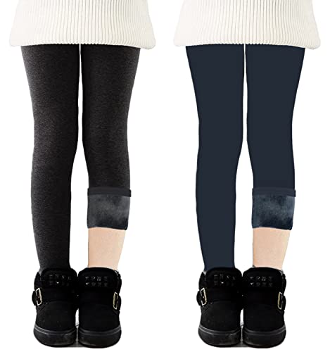 Legging fille pantalon hiver chaud en coton épais élastique thermo
