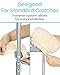 Vive Sheepskin Crutch Pads & Hand Grips - Comfortable, Breathable, Machine Washable Padding for Adults - Premium Accessory Covers for Crutches, Armpits - Latex-Free & Non-Toxic