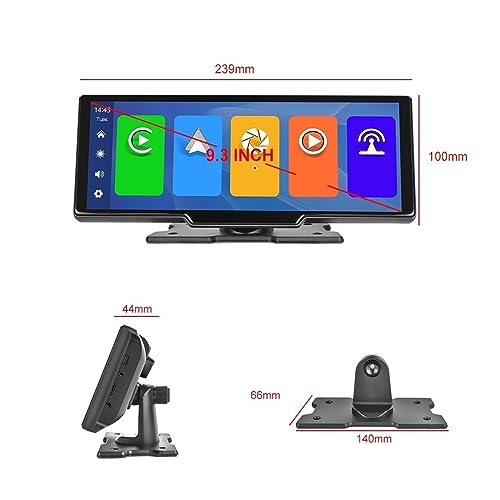 Monitor coche tipo espejo retrovisor con cámara y grabadora integrada 7