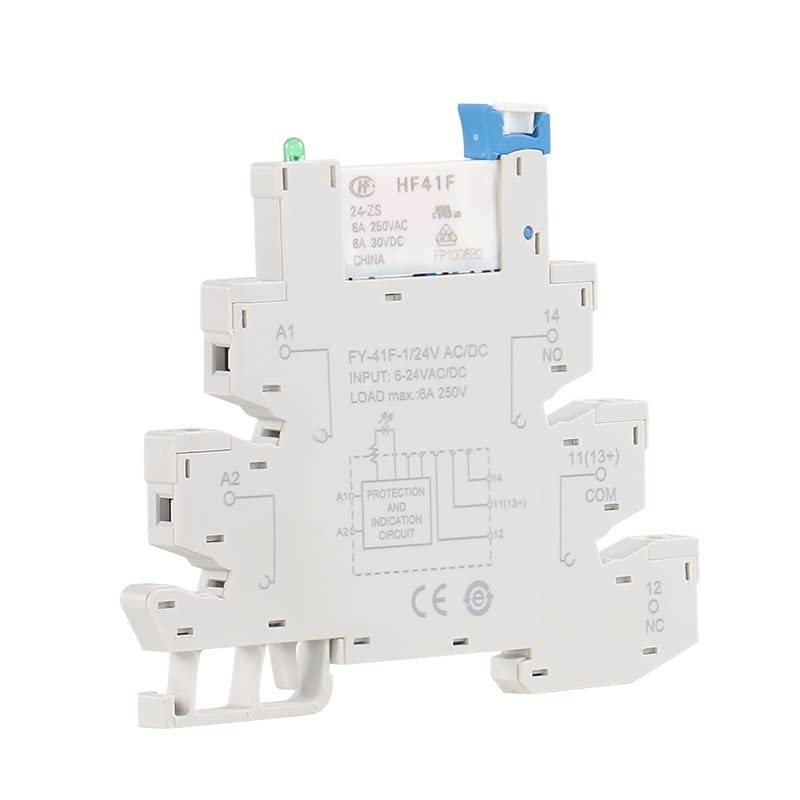 Módulo de relé HF-41F 24V para aislamiento de señales PLC en automatización 5