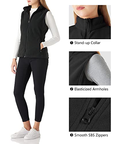 Outdoor Ventures Women's Polar Fleece Zip Vest Outerwear with Pockets,Warm Sleeveless Coat Vest for Fall & Winter3