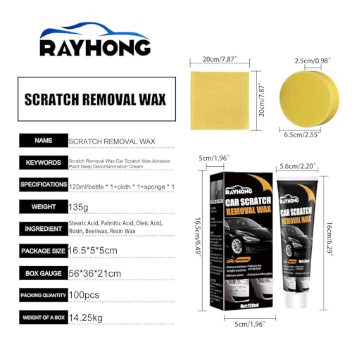 Cera para Reparar Rayones de Auto 120 ml Kit miniatura 2