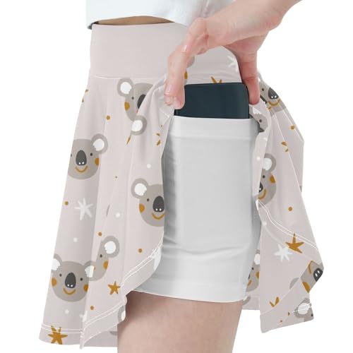 Girls Skorts High Waist Athletic Skirts with Shorts Koala Stretchy Teens Performance Tennis2