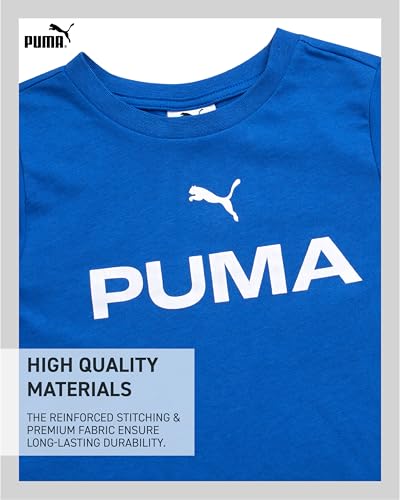 PUMA Toddler Boys Pants Set - 3 Piece Active T-Shirt, Fleece Hoodie Sweatshirt, and Jogger Pants Set for Little Boys (2T-7)4