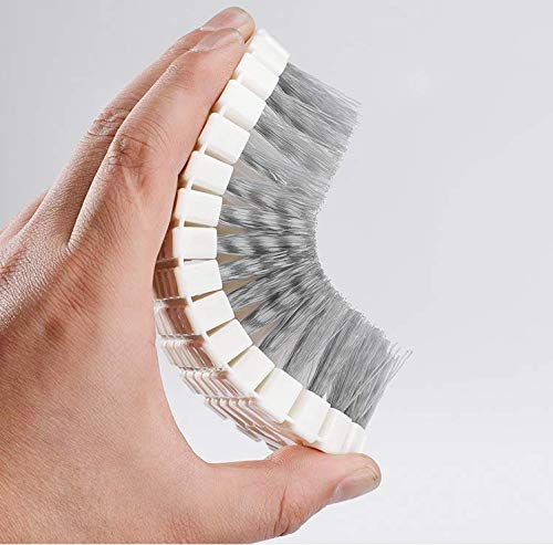 store Naidev Kitchen Stove Cleaning Brush Bendable Sink Brush Bath Tile Brush Bathroom Clothes Brush No Dead End Floor Brush (White and Grey) 1