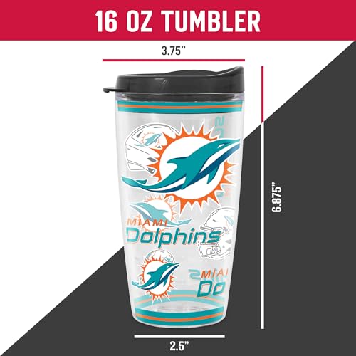 Image of Rico Industries NFL Football Double Wall Mayhem 16oz Tritan Tumbler W Lid