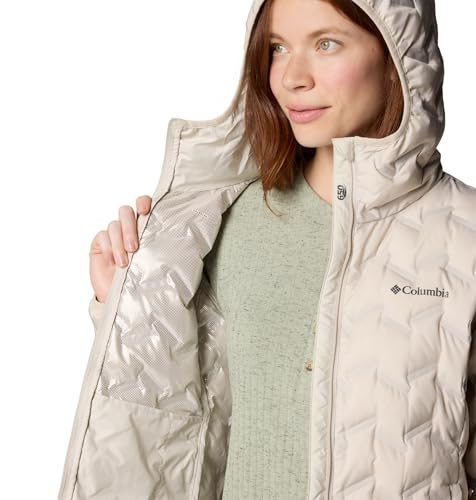 Columbia Women's Delta Ridge 2 Long Down Jacket, Puffer Down Jacket, Dark Stone, X-Large - Image 6