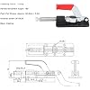 ZJchao Push Pull Toggle Clamp, 30607M or 36330M Toggle Clamp Stable Clamping Force Quick Fixing Fixture Push Pull Adjustable Toggle Clamp for Heavy Duty Welding Equipment Installation