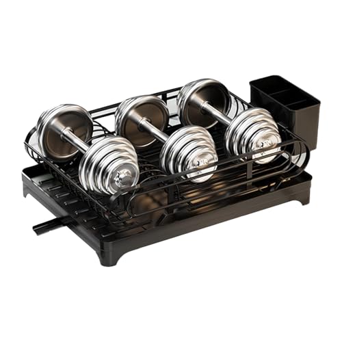 para encimera, Gran Estante de Cocina, con escurridor, Estante de Almacenamiento con Soporte para Cubiertos, escurridor para Platos de Cocina