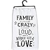 Primitives by kathy decorative kitchen towel family a little bit crazy a little bit loud a lot of love lol collection lol collection  urban country home decor