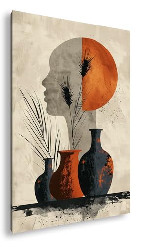 Toile murale silhouette et céramique deyoli pour salon moderne