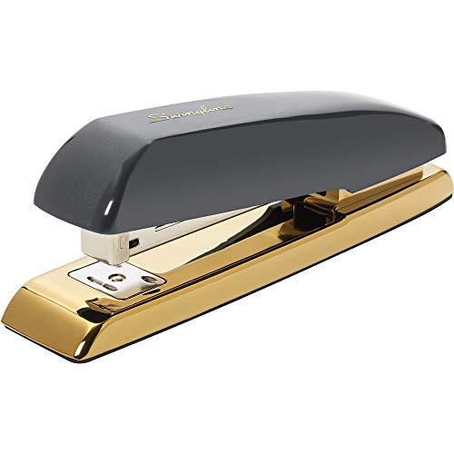 Swingline Stapler, Desktop Stapler, 20 Sheet Capacity, Gray/Gold (64703)