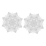 Uonlytech 2個おしゃれな民族風無地曼陀羅壁シール 自己粘着式素材 ア用 家や店舗の装飾に ヨガルームや子供部屋にも対応