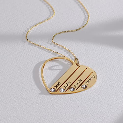 MYKA-Personalized-Family-Heart-Charm-with-Birthstones-0925-Sterling-Silver-18K-Gold-Rose-Gold-Plating-Vermeil-10K-White-Yellow-Gold-Precious-Gift-for-New-Mom-Grandma-Mother-Her-Wife-Jewelry-for-Mother