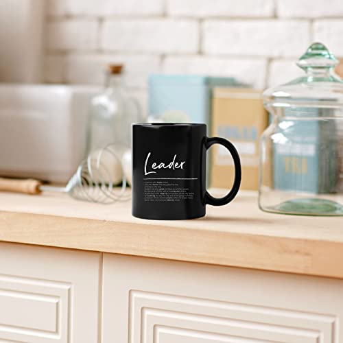 Taza de café de cerámica negra 11 oz miniatura 3
