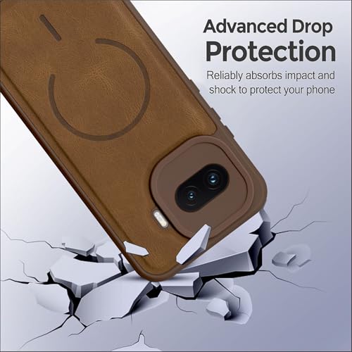 Image of SBMS Back Cover for iQOO 15R 5G | Ultra Slim Soft Rubberised Hard Case | Oil Feel Soft Leather Back | Mag-Safe Design (Mag-Safe Not Support) | Camera Protection Case for iQOO 15R 5G (Brown)