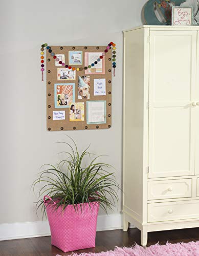 Linon Burlap, Medium Nailhead Corkboard #TOP4