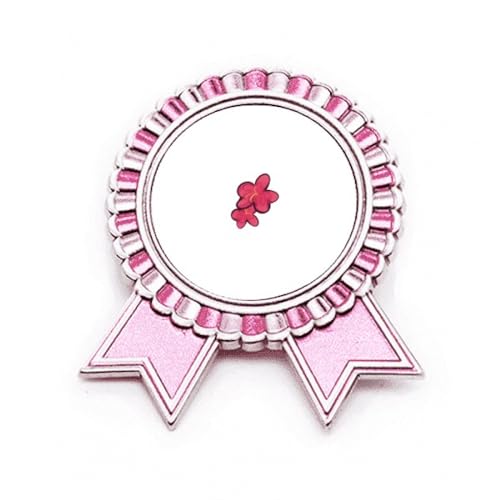 Broche rose motif fleurs d'hibiscus coréen en métal taille M au design floral unique