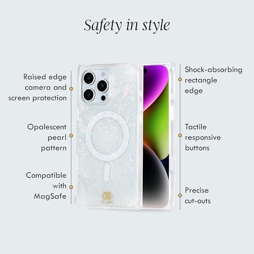 Image of COCOMII Rectangle for iPhone 16 Pro Max Case, Pearlescent Opal