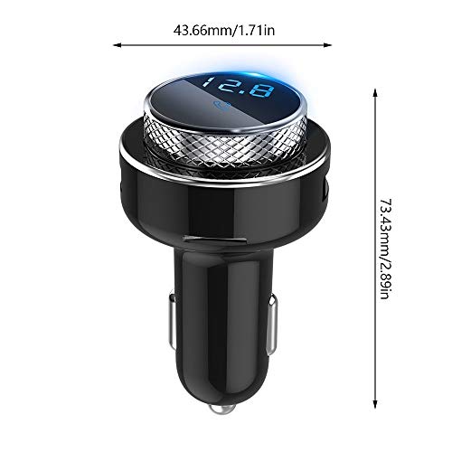 MiOYOOW Trasmettitore Bluetooth 5.0 per Auto, QC 3.0 Caricabatteria Veloce per Auto Vivavoce per Auto Lettore MP3 Supporta Scheda TF/U Disk