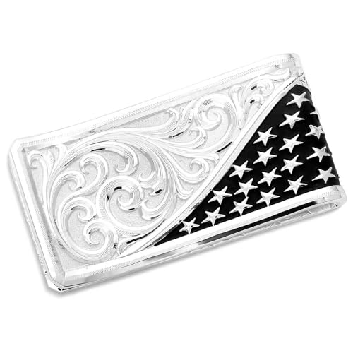 Image of Montana Silversmiths Made in the USA Western Lifestyle Money Clip (American Made Wings of Liberty)