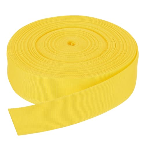 Sangle en nylon plate jaune 50mm mercerie bricolage cerclage sac à dos couture
