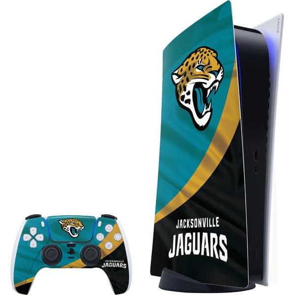 Skinit Decal Gaming Skin Compatible with PS5 Bundle - Officially Licensed NFL Jacksonville Jaguars Design
