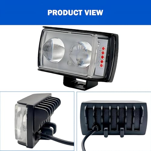 Image of 45W LED Spot Beam Fog Light with Metal Body ? Dual Lens Projector Lamp for Motorcycles, Scooty, Bikes, and Cars (12-24V, Pack of 2, Multicolour)