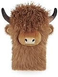 Curly-haired Highland Cow Driver Headcover Funny, Soft Cozy Plush Animal Golf Driver Head Cover Brown