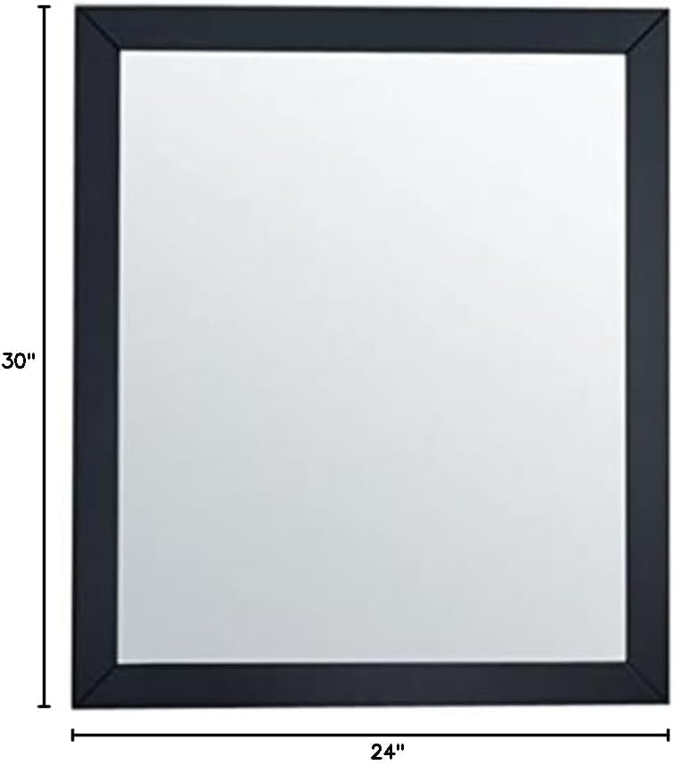 Miseno MM-AMER24 Americana 24" W x 30" H Traditional Rectangular Wood Framed Bathroom Wall Mirror - Espresso