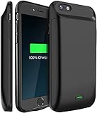 LoHi Battery Case, Available for 4.7'' iPhone 8/7/6s/6 5000mAh Ultra Slim Extended Battery Rechargeable Protective Portable Charger Support Headphones (Black)