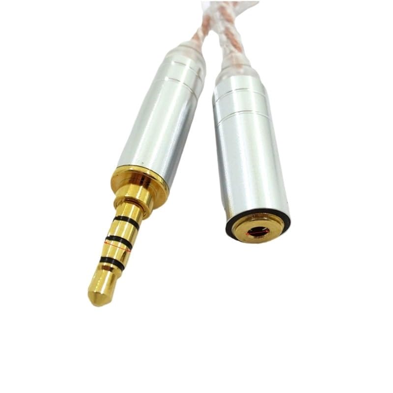 Cable 2.5 macho a 4.4 hembra de 2.5 mm/4.4 mm a 3.5 mm, hecho a mano con adaptador equilibrado (paquete 9)