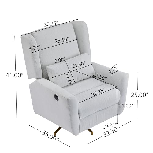 Sillón tapizado giratorio gris claro miniatura 2