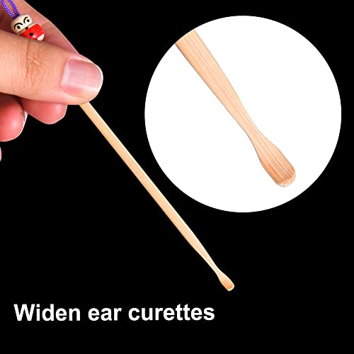 10 Pcs Bamboo Ear Spoon Earwax Curette Remover Earpick Tool Hanging Clean Tool For Ear Key Hanging Key Pendant For Adult Children #TOP1